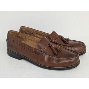 Sperry Gold Cup Shoes Mens Size 12M Brown Leather Tassel Loafers Comfort